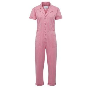 GROVER SHORT SLEEVE FIELD SUIT - FLAMINGO pink jumpsuit Pistola